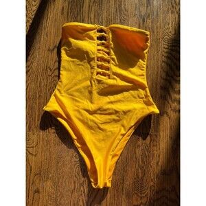 F21 One piece swimsuit Golden Yellow Size S